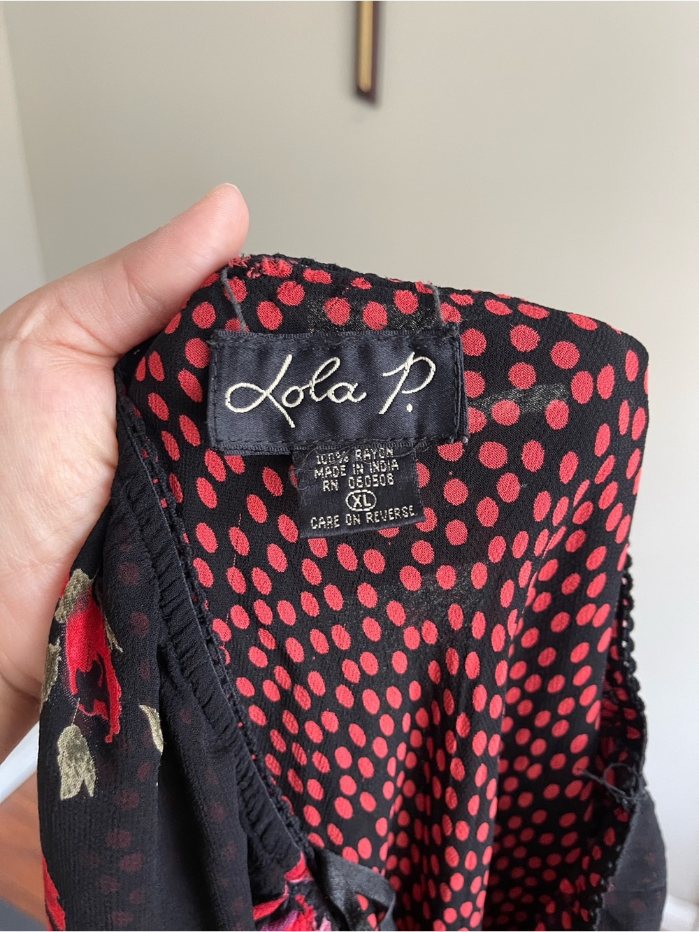 lola Black Maxi Dress with Red Rose Print - Picture 7 of 7